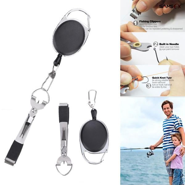 4 in1 Quick Knot Tying Tool Fly Fishing Clippers Line Cutter Nippers Snip ToR/_yk